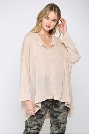 LIGHTWEIGHT OVERSIZED CARDIGAN